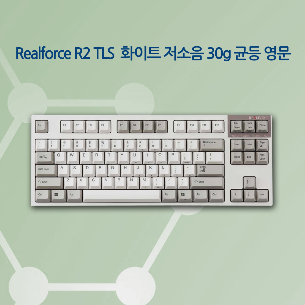 Realforce R2 TLS 화이트 저소음 30g 균등 영문 (R2TLS-US3-IV) 